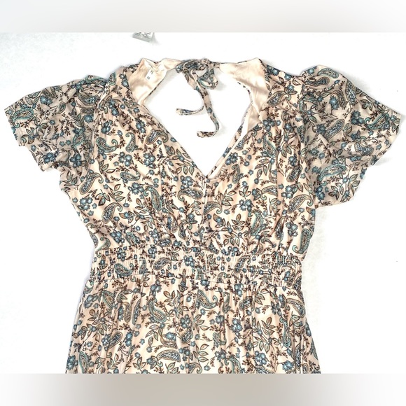 Maurices Women's Mirablis Cream Floral Maxi Dress Flutter Sleeves Size M NWT - Picture 4 of 15